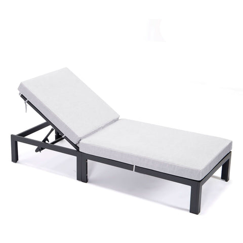 Chelsea Modern Outdoor Chaise Lounge Chair With Cushions Set of 2