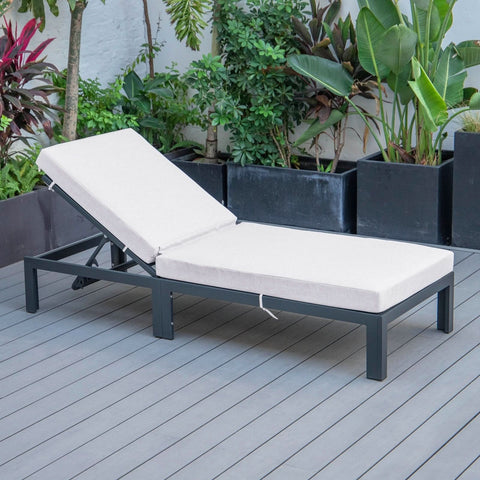 Chelsea Modern Outdoor Chaise Lounge Chair With Cushions Set of 2