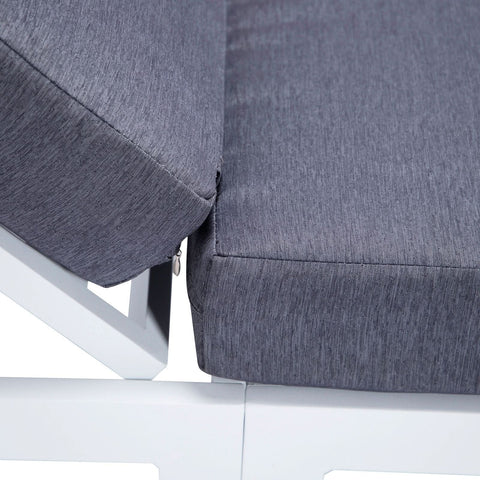 Chelsea Modern Outdoor White Chaise Lounge Chair With Cushions Set of 2
