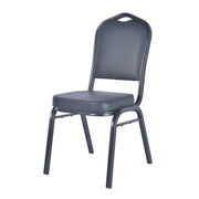 Cove Modern Stackable Banquet Chair with Black Powder Coated Steel Frame