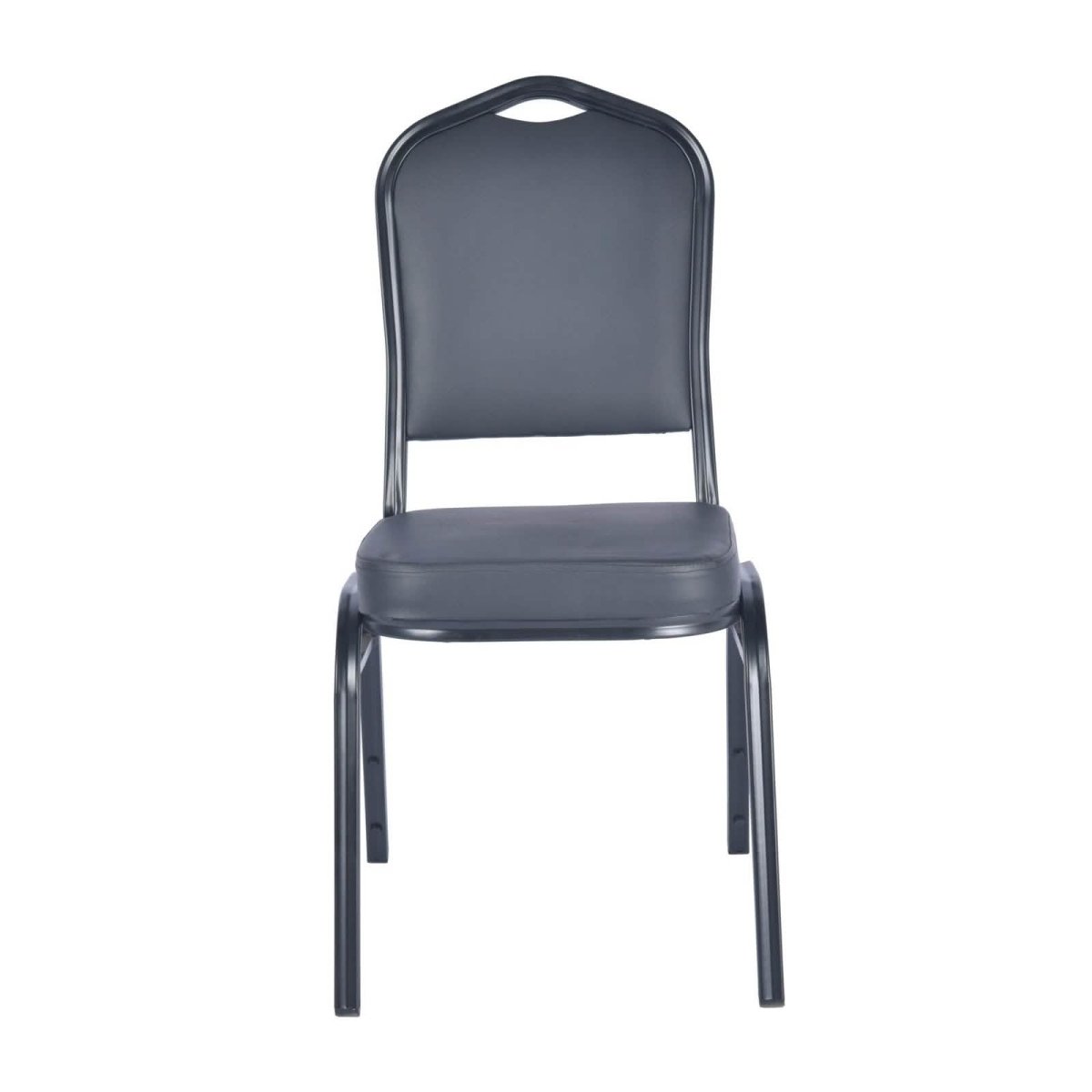 Cove Modern Stackable Banquet Chair with Black Powder Coated Steel Frame