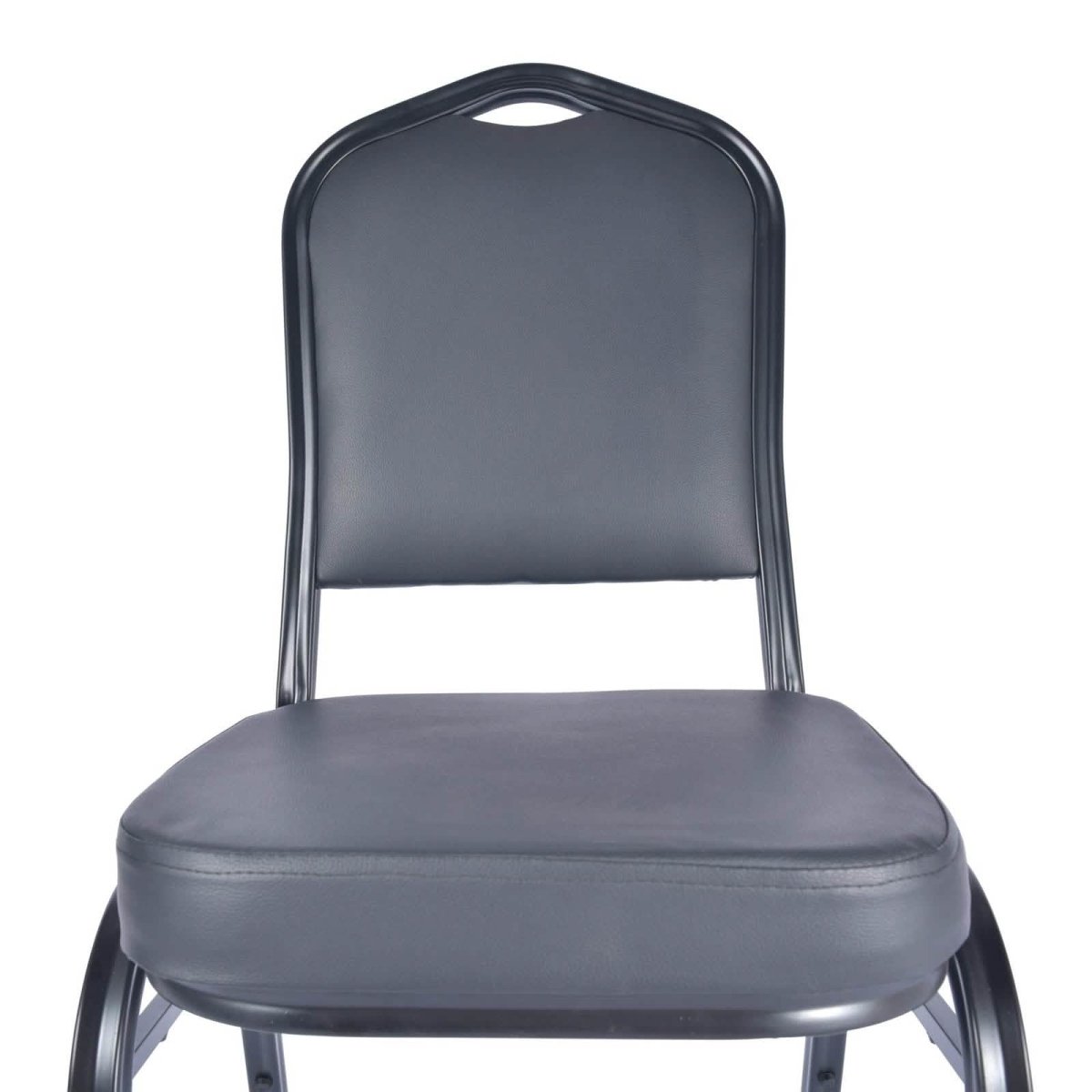 Cove Modern Stackable Banquet Chair with Black Powder Coated Steel Frame