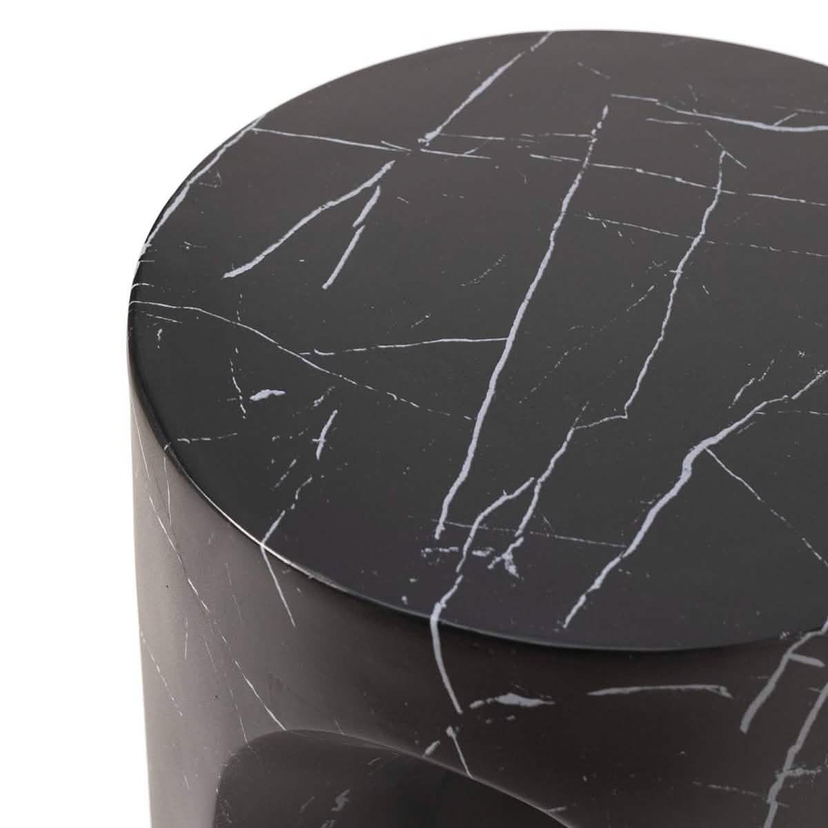 Crus Fiberstone Outdoor Side Table With Arched Base Design