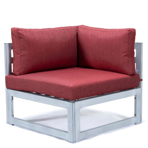 Chelsea 7-Piece Patio Sectional And Fire Pit Table In Weathered Grey Aluminum With Cushions