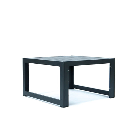Chelsea 5-Piece Middle Patio Chairs and Coffee Table Set Black Aluminum With Cushions