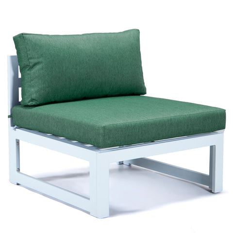 Chelsea 6-Piece Patio Sectional In White Aluminum With Cushions