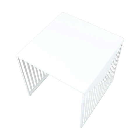 Cisco Modern Square Steel Side Table with Powder Coated Finish