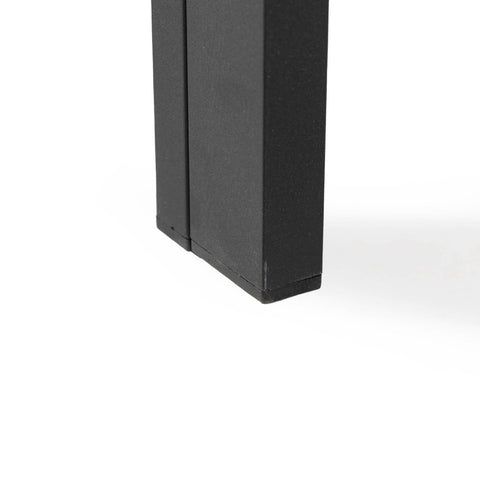 Chelsea Mid-Century Modern 63" & 87" Rectangular Outdoor Dining Table, Black Aluminum