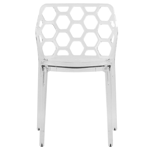 Dynamic Modern Honeycomb Design Dining Side Chair
