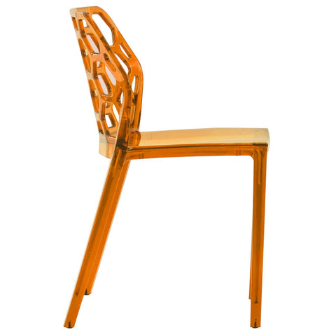 Dynamic Modern Honeycomb Design Dining Side Chair