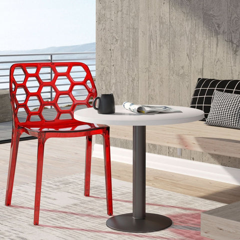 Dynamic Modern Honeycomb Design Dining Side Chair