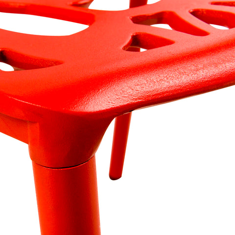 Devon Aluminum Outdoor Dining Armchairs with Flower Design