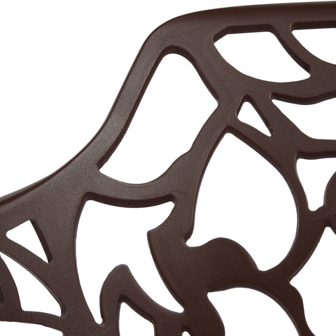 Devon Aluminum Outdoor Dining Armchairs with Flower Design