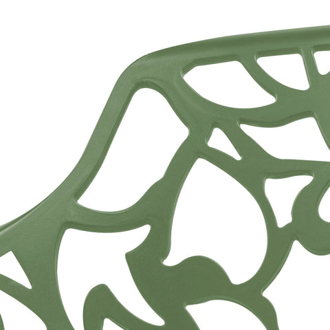 Devon Aluminum Outdoor Dining Armchairs with Flower Design