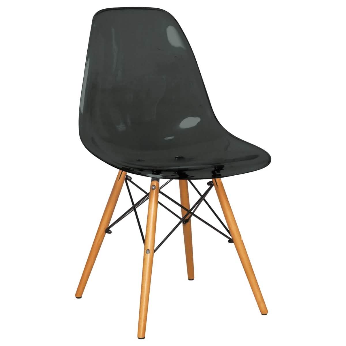 Dover 3 - Piece Dining Set with Round Clear Glass Top Bistro Table and 2 Plastic Chairs