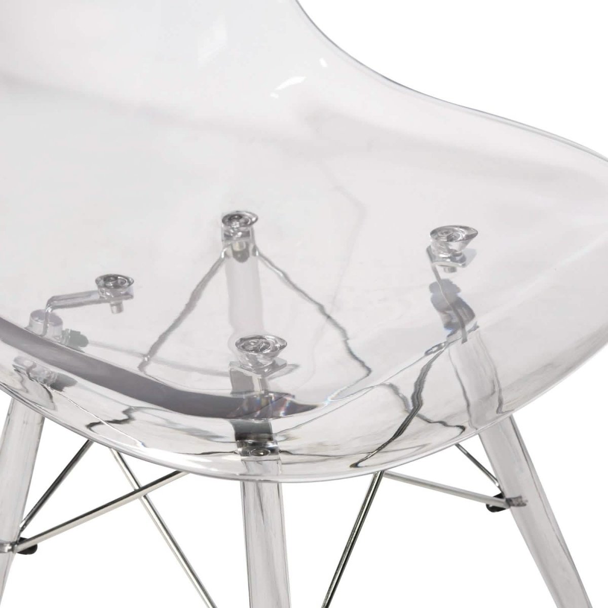 Dover Molded Side Chair with Acrylic Base, Set of 4