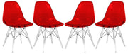 Dover Molded Side Chair with Acrylic Base, Set of 4