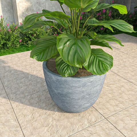 Dahlia Modern Fiberstone and MgO Clay Planter Pot for Indoor and Outdoor