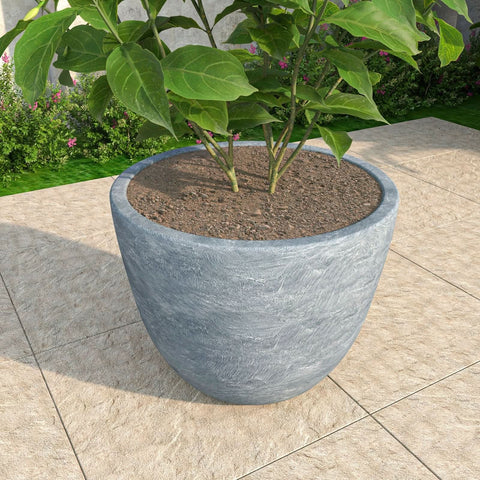Dahlia Modern Fiberstone and MgO Clay Planter Pot for Indoor and Outdoor