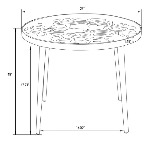 Devon 3-Piece Patio Dining Set: Aluminum Table with Glass Top & 2 Flower Arm Chairs