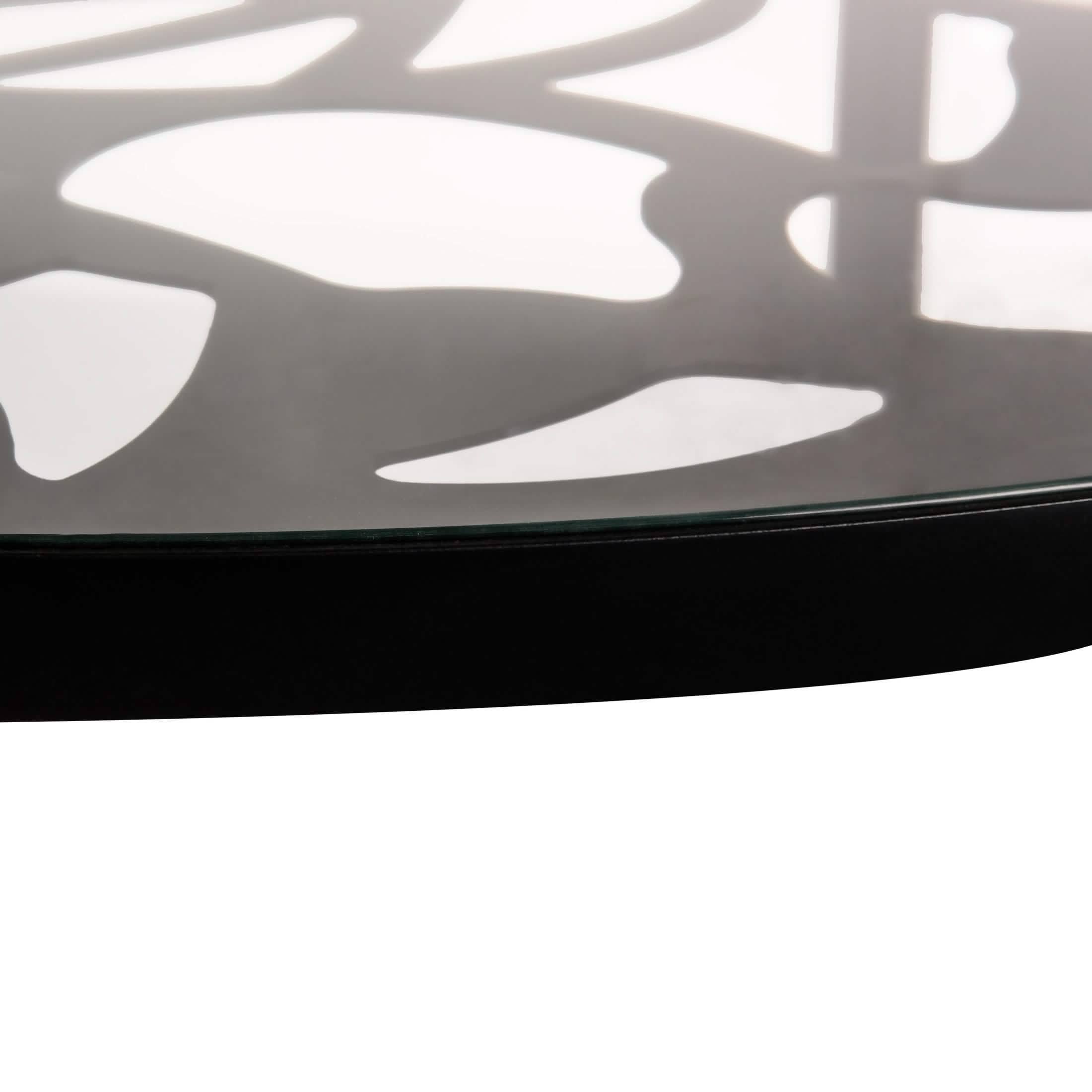 Devon Tree Design Glass Top Aluminum Base Indoor Outdoor Bistro Dining Table