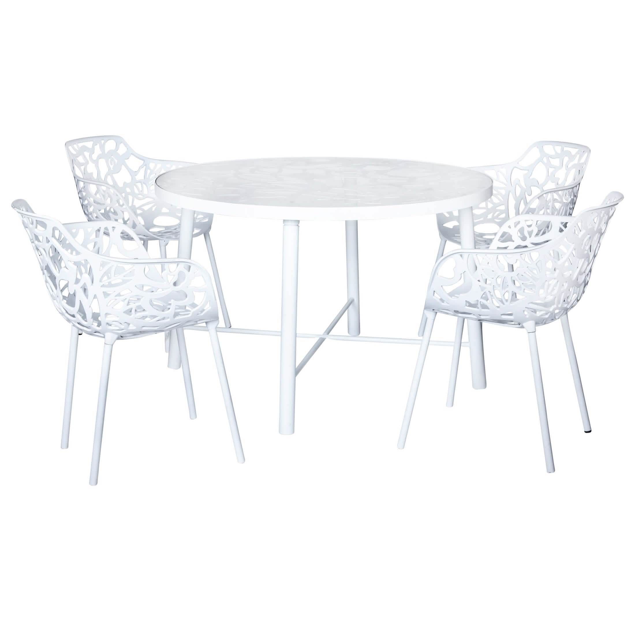Devon Tree Design Glass Top Aluminum Base Indoor Outdoor Bistro Dining Table