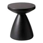 Dune Side Table Fiberstone Round Accent Table and Hourglass Pedestal Base