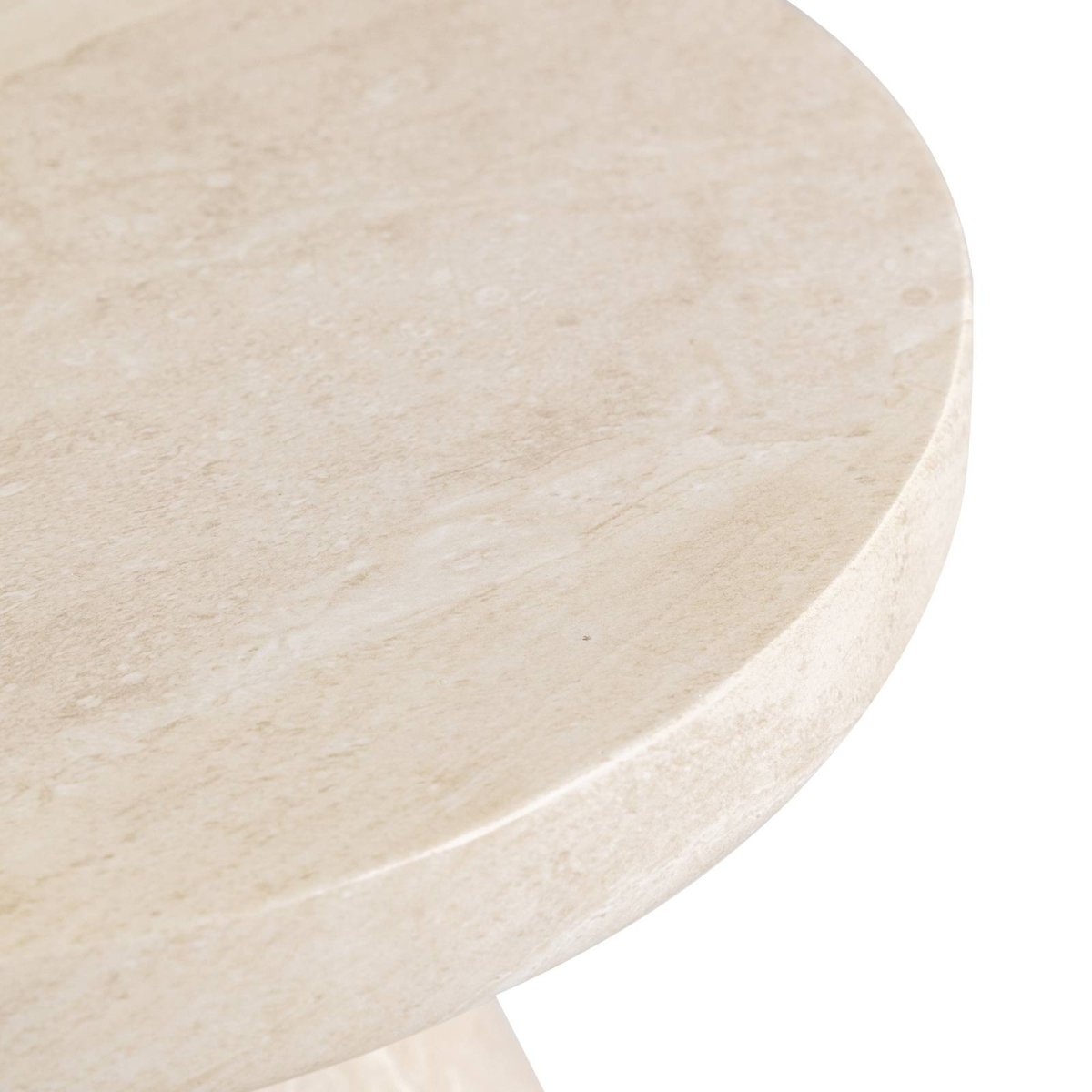 Dune Side Table Fiberstone Round Accent Table and Hourglass Pedestal Base Stone Marble Side Table LeisureMod