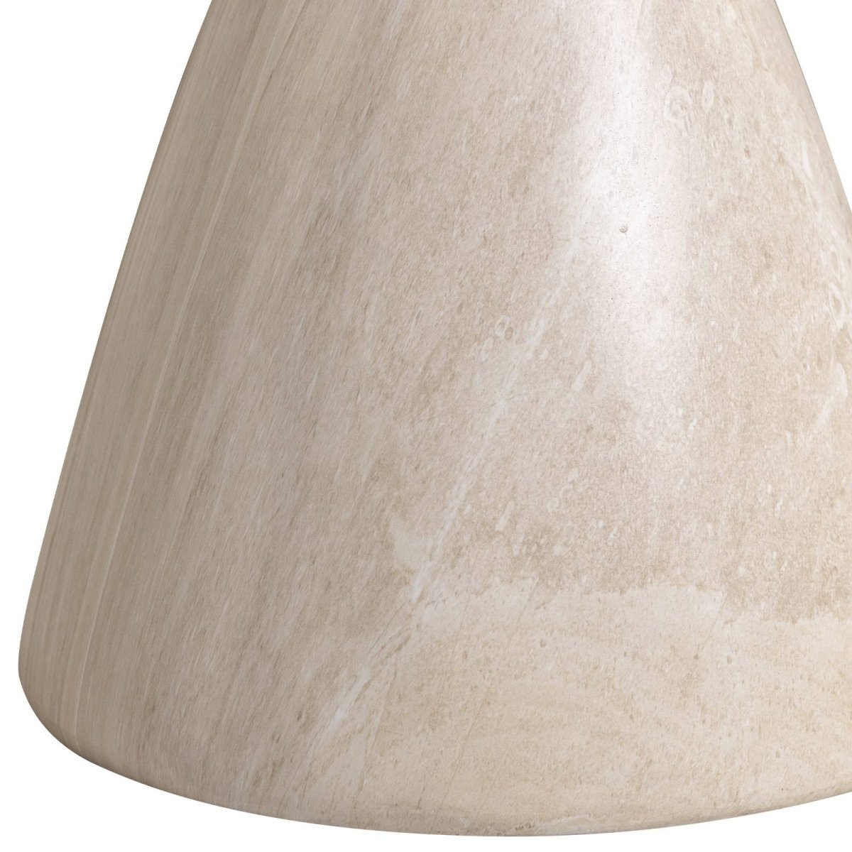 Dune Side Table Fiberstone Round Accent Table and Hourglass Pedestal Base Stone Marble Side Table LeisureMod