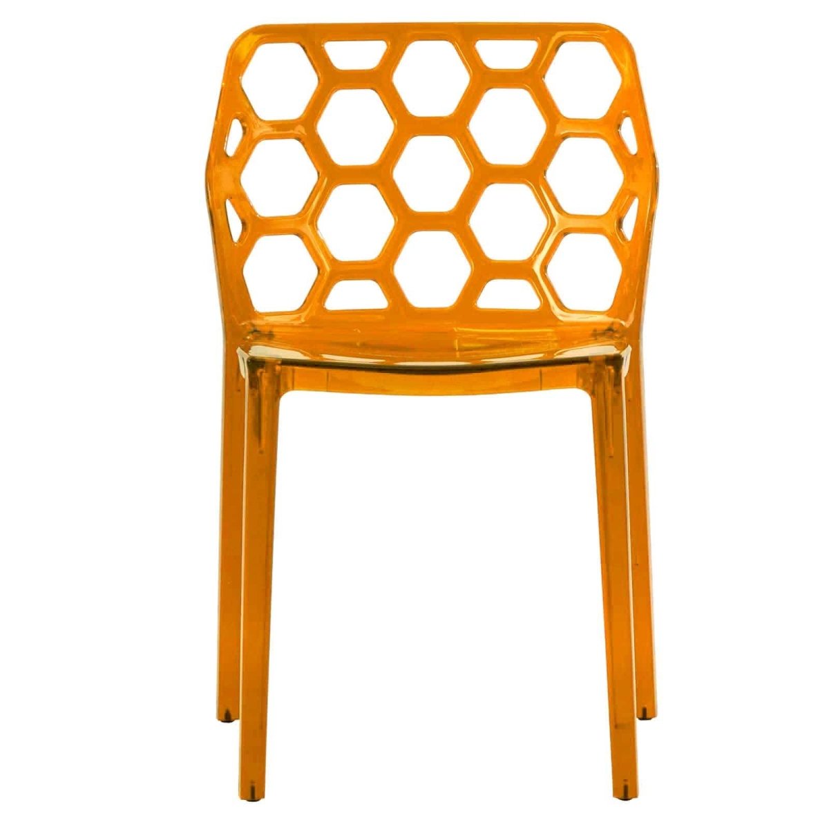 Dynamic Modern Honeycomb Design Dining Side Chair