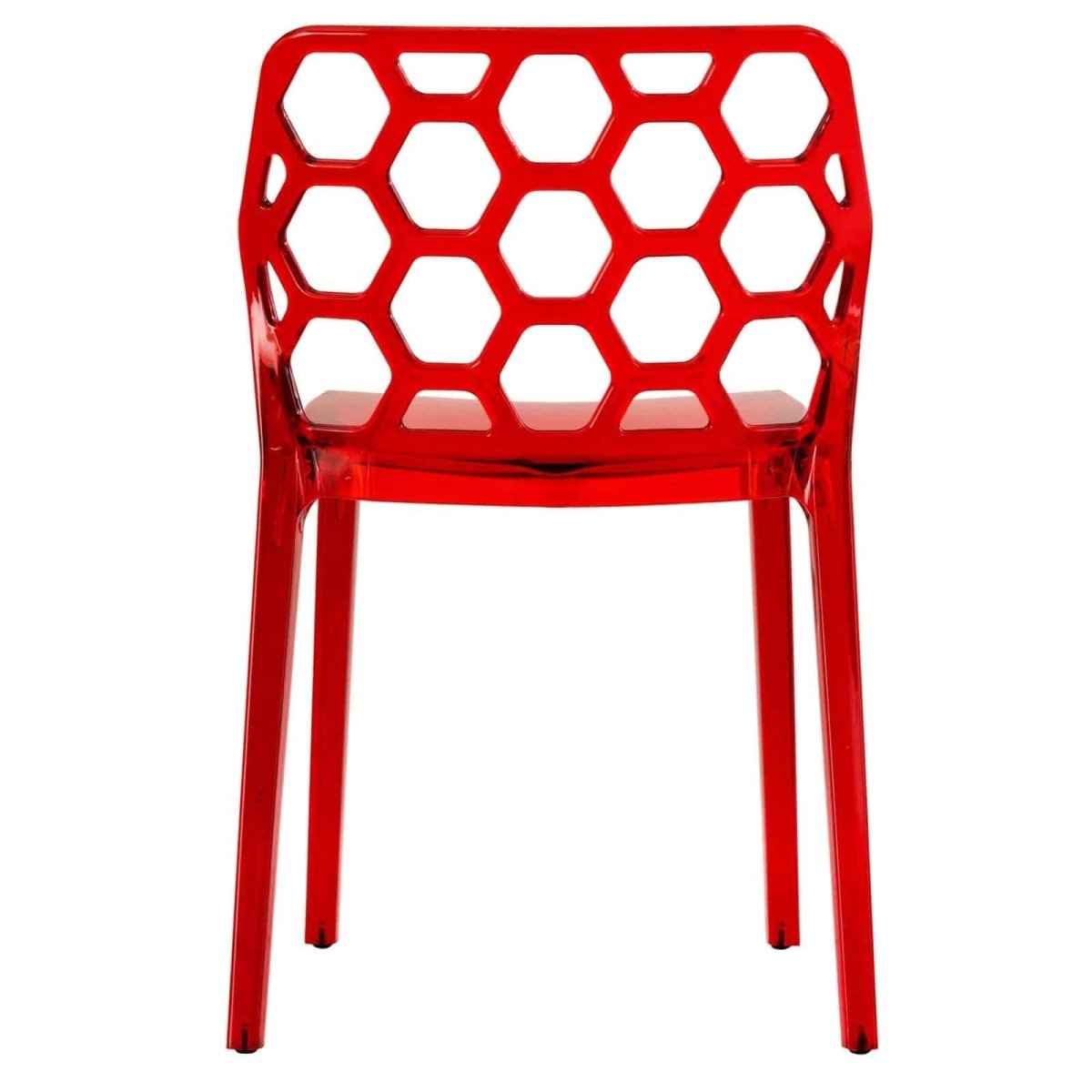 Dynamic Modern Honeycomb Design Dining Side Chair