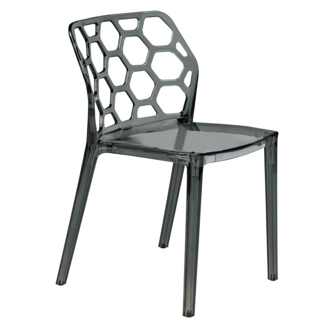 Dynamic Modern Honeycomb Design Dining Side Chair