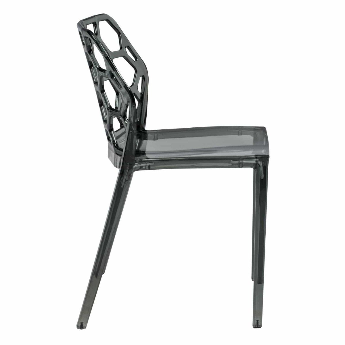 Dynamic Modern Honeycomb Design Dining Side Chair
