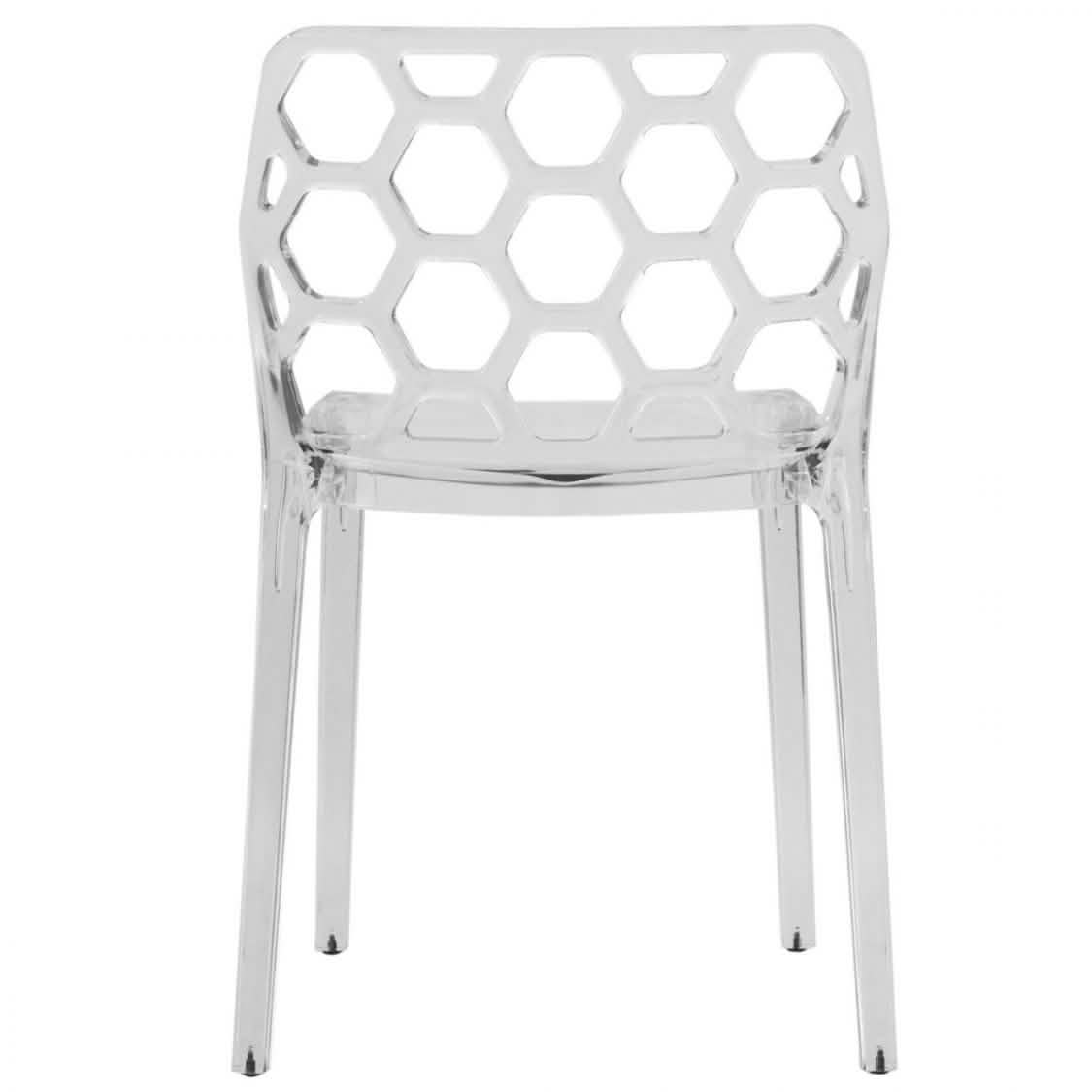 Dynamic Modern Honeycomb Design Dining Side Chair