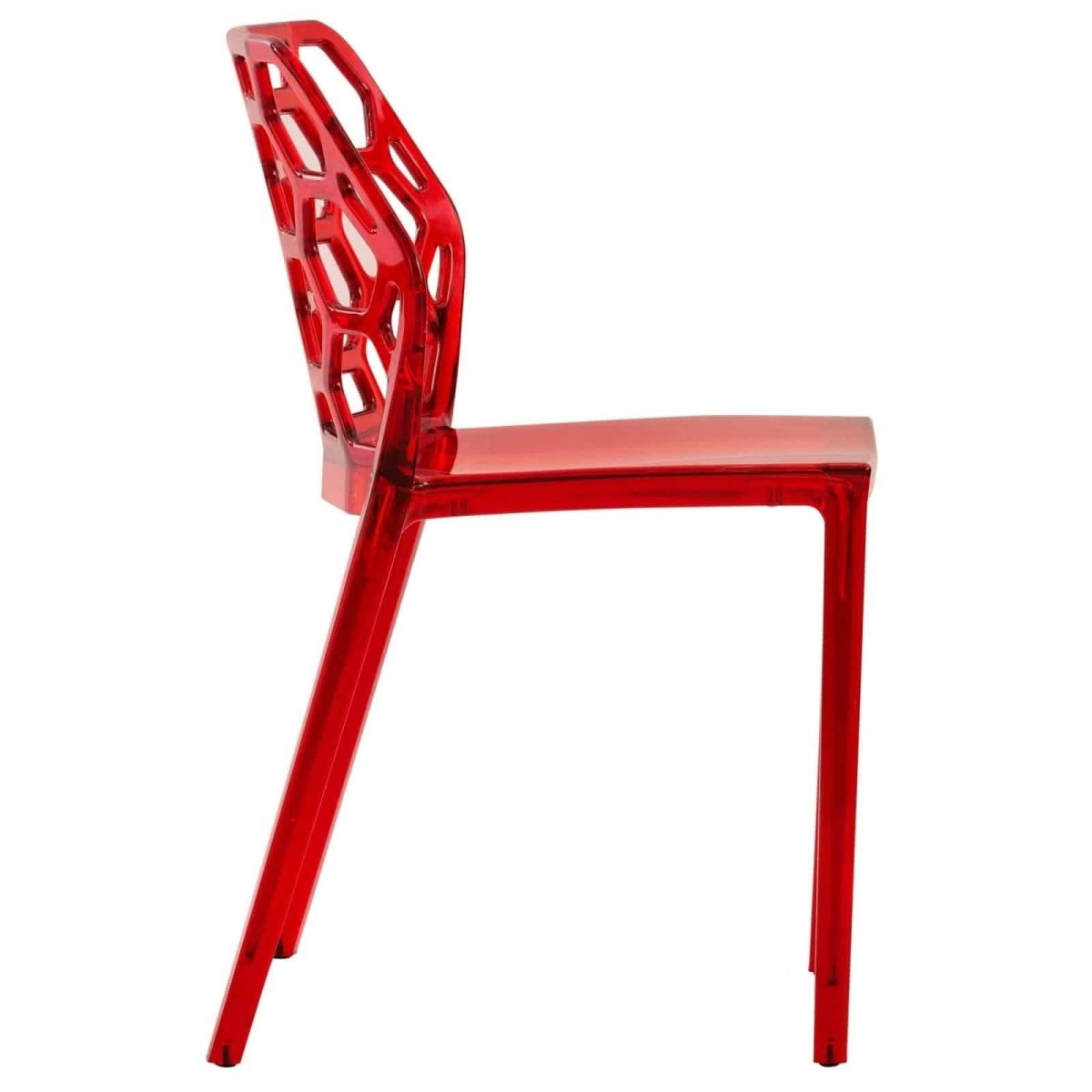 Dynamic Modern Honeycomb Design Dining Side Chair