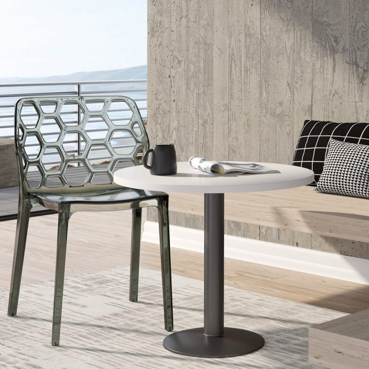 Dynamic Modern Honeycomb Design Dining Side Chair