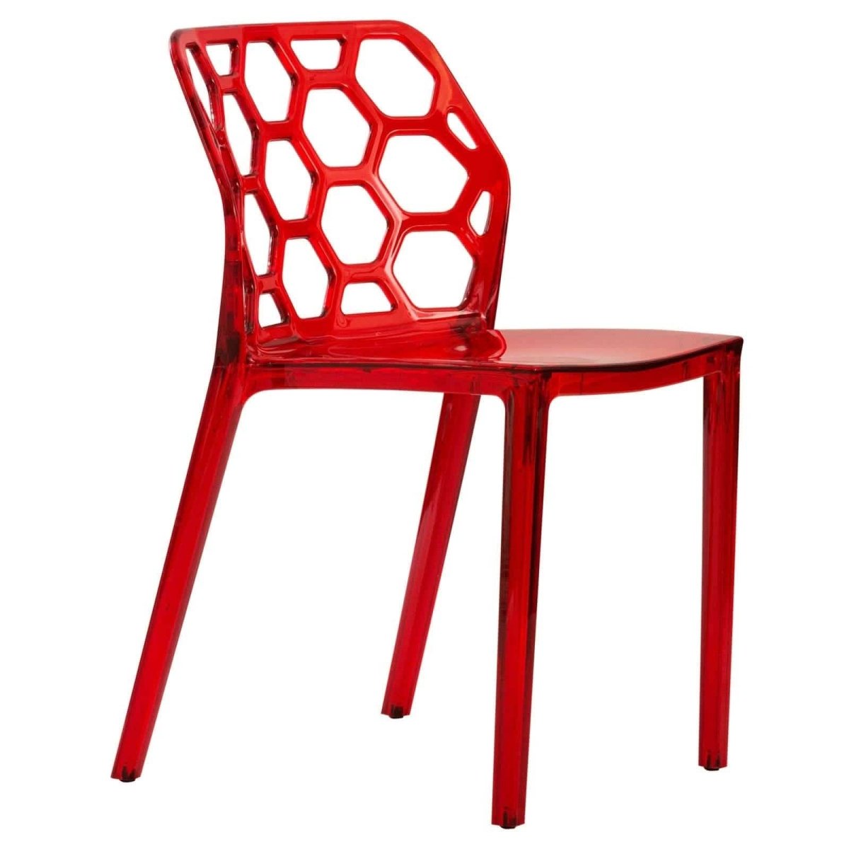 Dynamic Modern Honeycomb Design Dining Side Chair