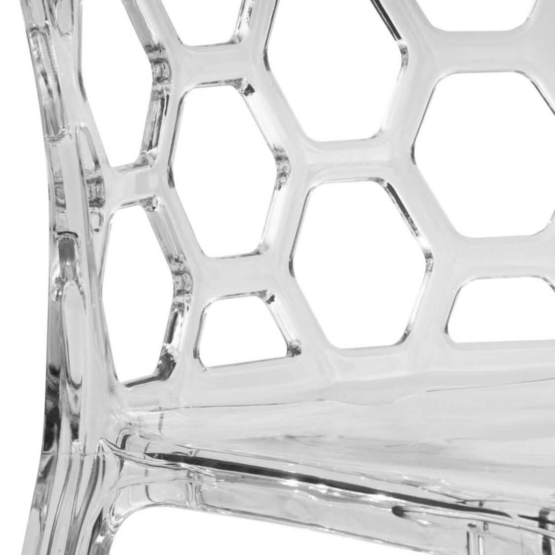 Dynamic Modern Honeycomb Design Dining Side Chair