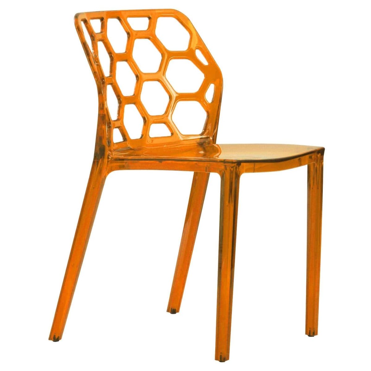 Dynamic Modern Honeycomb Design Dining Side Chair
