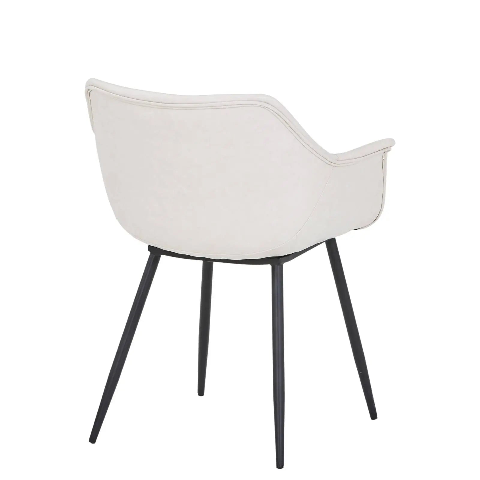 Markley Leather Dining Chair with Powder-Coated Iron Legs