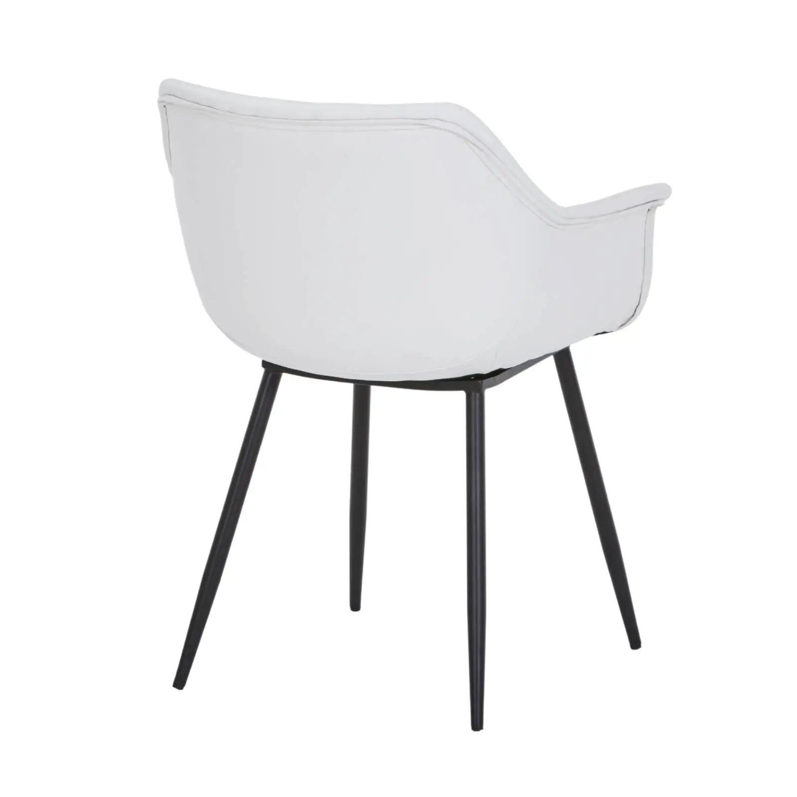 Markley Leather Dining Chair with Powder-Coated Iron Legs