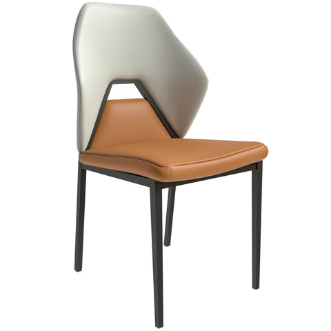 Eclat Collection Modern Upholstered Leather Dining Chair Set of 2