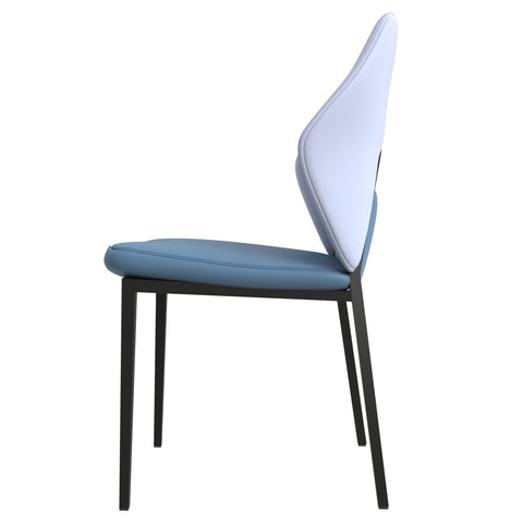 Eclat Collection Modern Upholstered Leather Dining Chair Set of 2