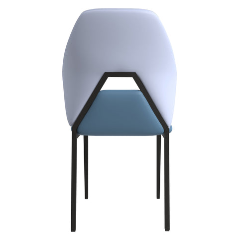 Eclat Collection Modern Upholstered Leather Dining Chair Set of 2