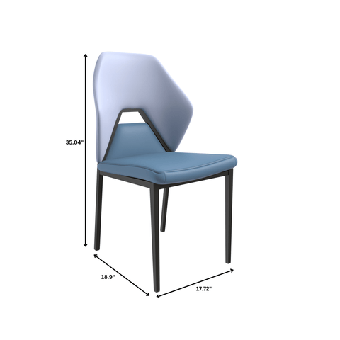 Eclat Collection Modern Upholstered Leather Dining Chair Set of 2
