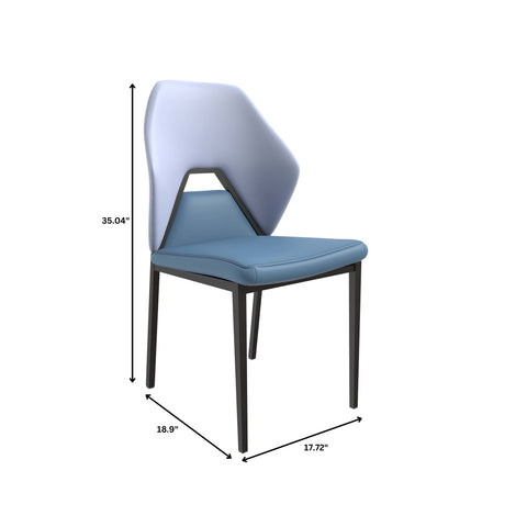 Eclat Collection Modern Upholstered Leather Dining Chair Set of 2