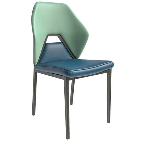 Eclat Collection Modern Upholstered Leather Dining Chair Set of 2