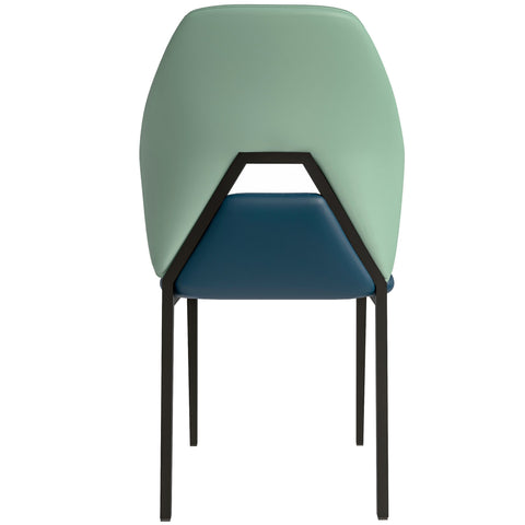 Eclat Collection Modern Upholstered Leather Dining Chair Set of 2