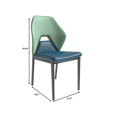 Eclat Collection Modern Upholstered Leather Dining Chair Set of 2