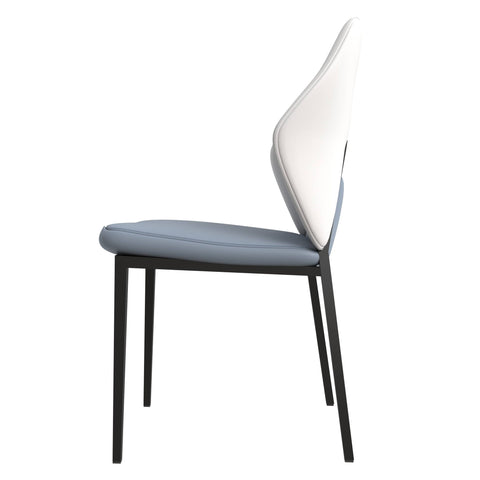 Eclat Collection Modern Upholstered Leather Dining Chair Set of 2